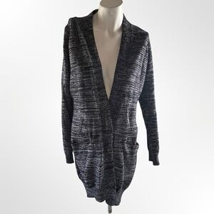 Cielo Charcoal Open-Front Cardigan in Medium size
